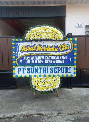 Papan Bunga Duka di Bumijaya